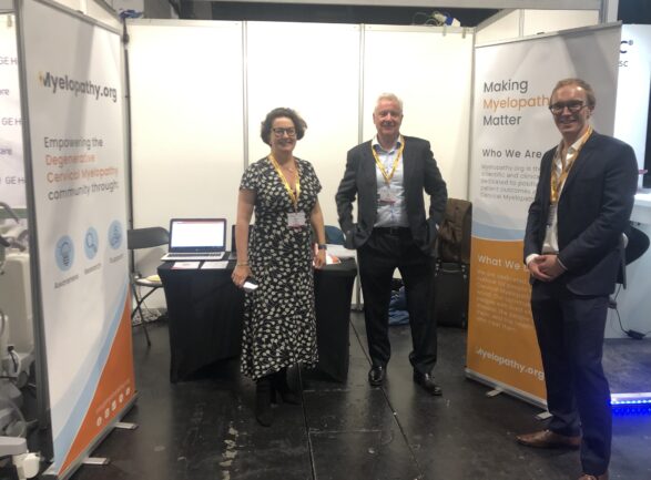 Helen Wood, Roy Smith, and Benjamin Davies at the BritSpine 2023 conference